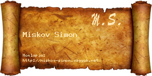 Miskov Simon névjegykártya